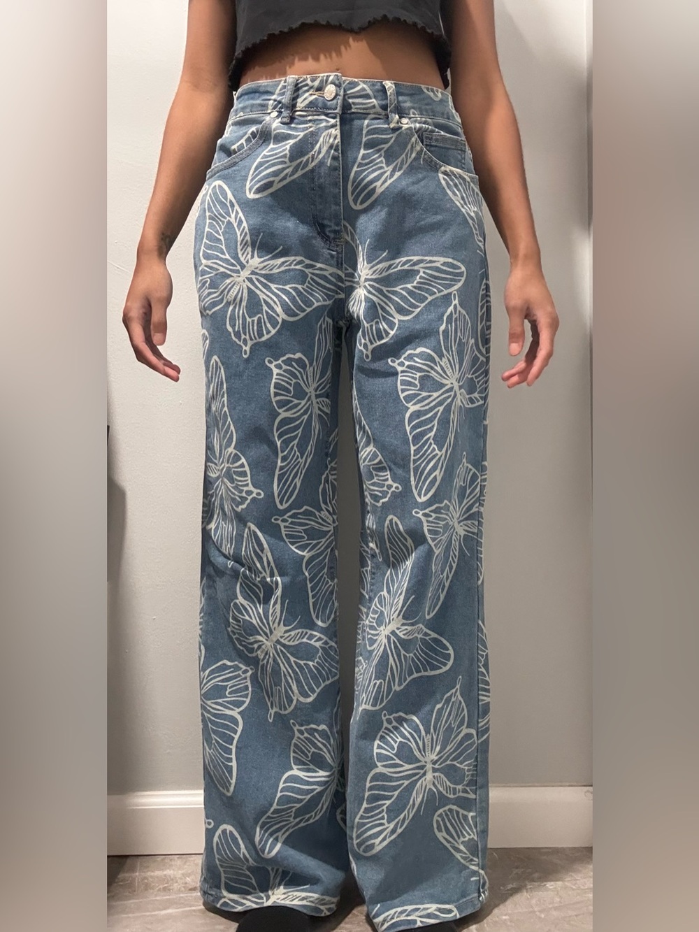Revival Y2K Butterfly Print Women’s Jeans